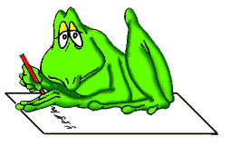 Frog taking notes
