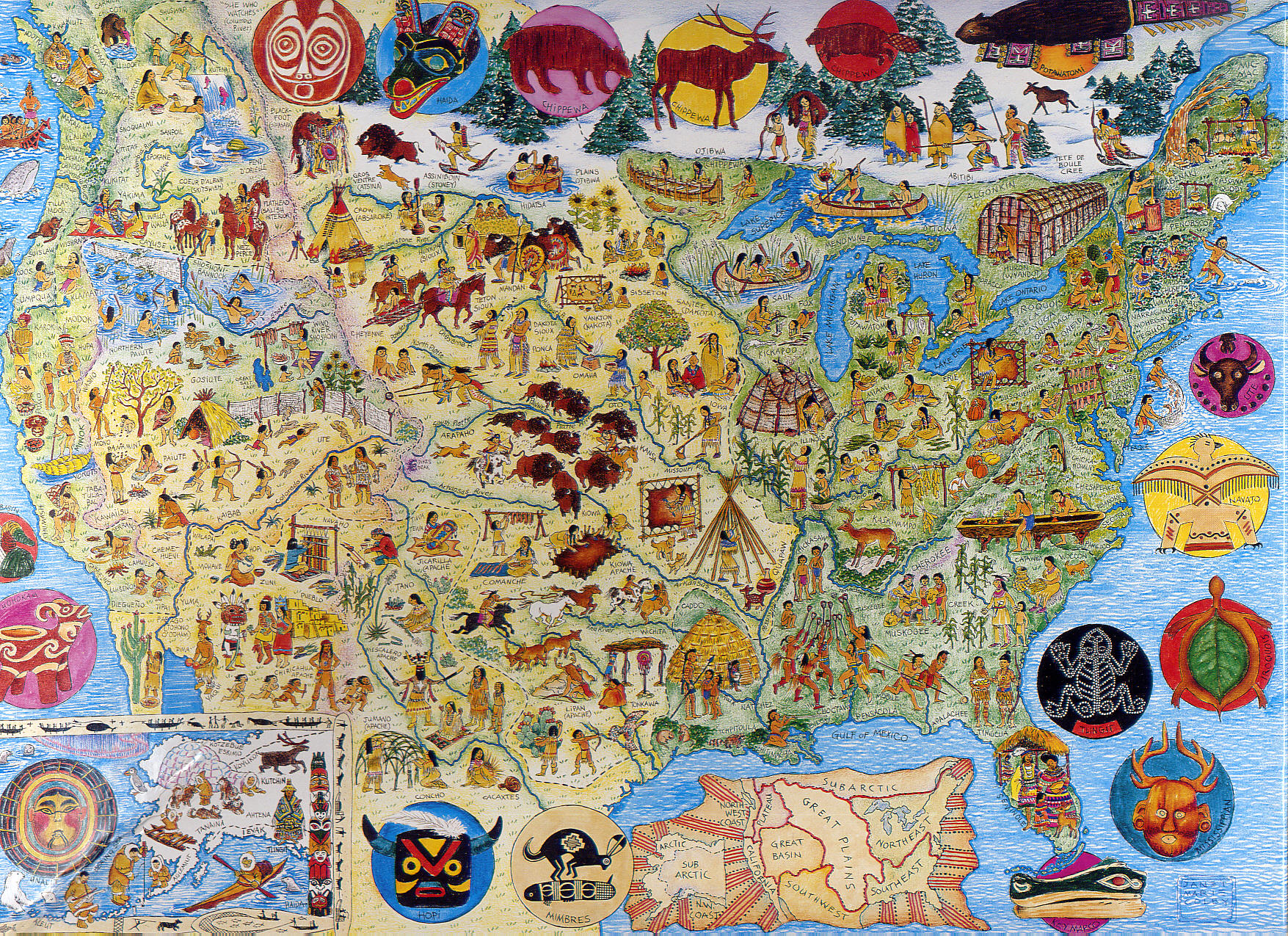 Native Americans Regional Map